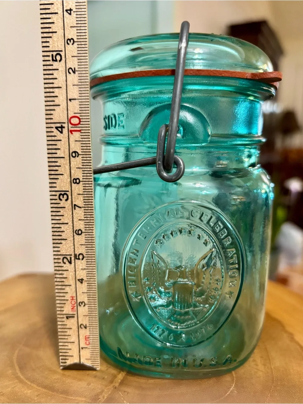 Blue Ball Ideal A13 Bicentennial Jar wire & rubber gasket Circa 1976 Eagle USA